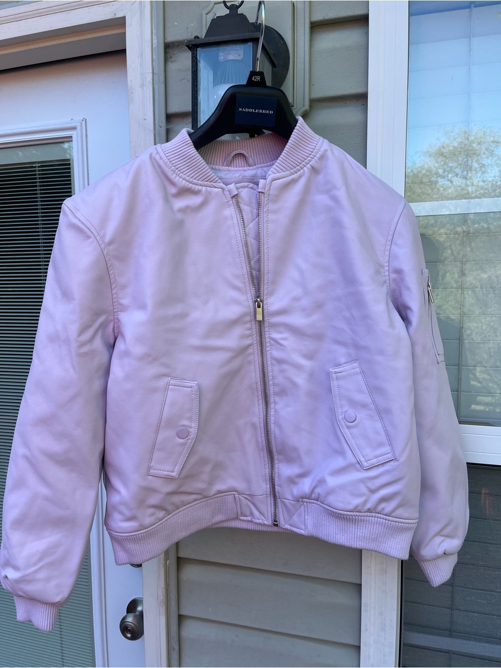 Harper and ivy Light Lilac Kids Puffer Bomber Jacket